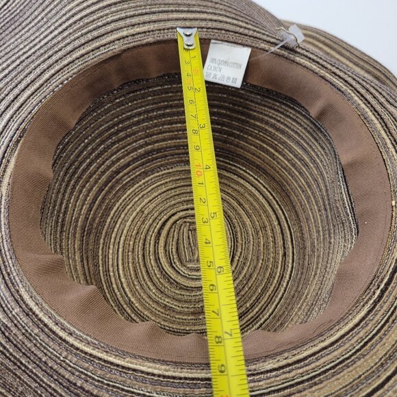 WOMENS Cotton Bendable Wide Brim Large Wedding, Summer Beach Holiday Party Hat - Picture 9 of 16